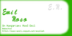 emil moso business card