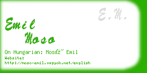 emil moso business card